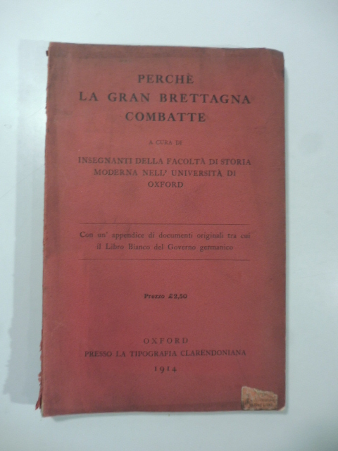Perché la Gran Brettagna combatte.